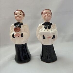 2 Vintage Florence ceramic choir boys figurines